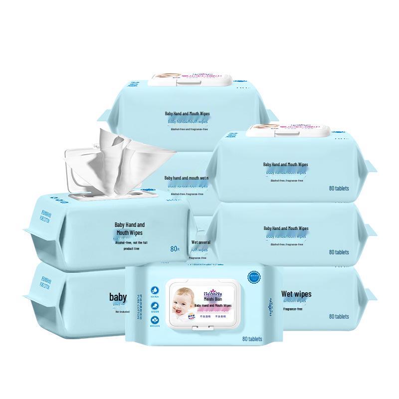 80-Sheet Pack of Moisturizing Baby Wet Wipes for Hands and Mouth