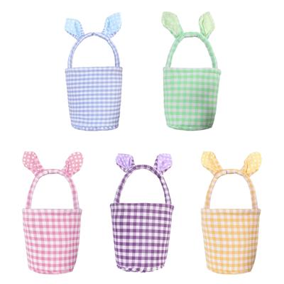 Portable Hanging Easters Decors Basket Rabbits Shape Easters Organizers Basket For Kids Room Decors And Gift Presentation