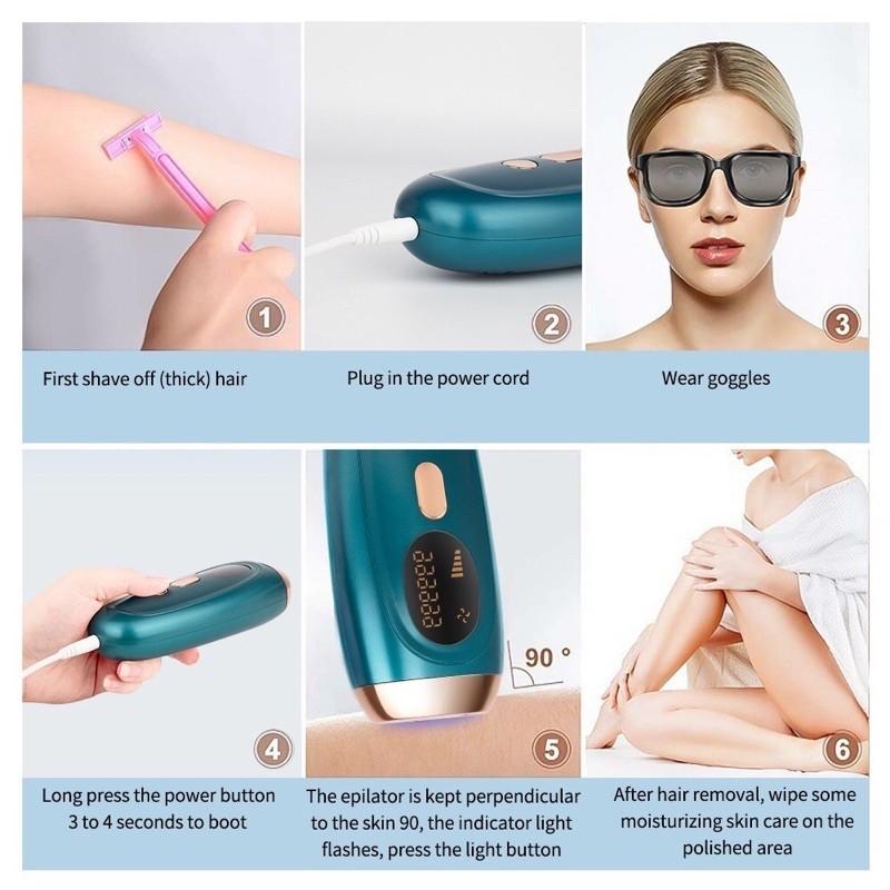 100W Small Portable Permanent Laser Epilator Body Face Leg Skin Beauty Machine Pulse Laser Hair Removal Machine