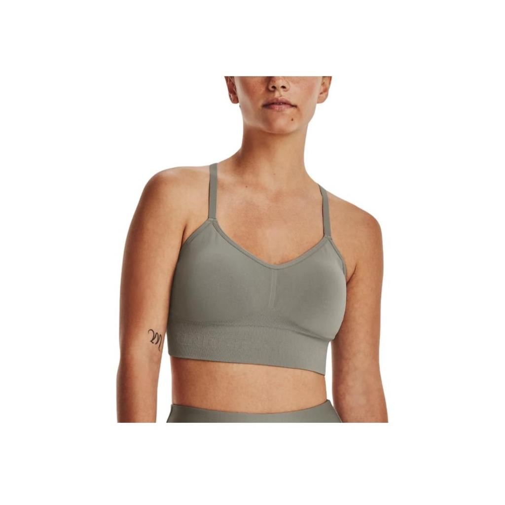 Under Armour Seamless Solid Training Low-Intensity Sports Bra Women underwear Forest-Green 1380428-504