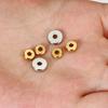 100pcs Stainless Steel Beads Flat Round Bead Gold Color Loose Spacer Beads for DIY Bracelet Necklace Jewelry Making Wholesale