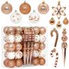 StarryLights Christmas Tree Ornaments Set In Rose Gold