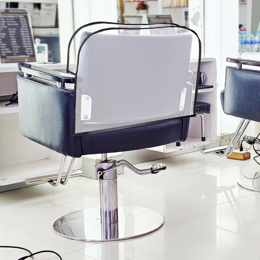 Uxcell Salon Chair X X Clear Plastic Chair Back Cover Seat Slipcover for Most Standard Barber and Offices Cover, 20" 16" 5" Protector, Water-Resistant