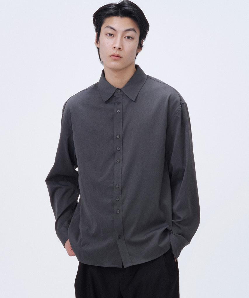 Misekiseoulmaen Asymmetric Button Shirt Charcoal