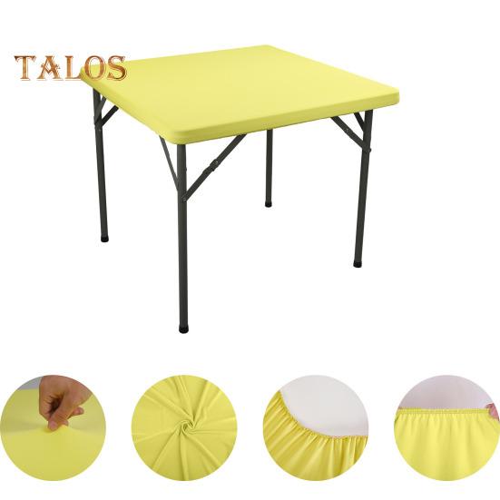 2 Pcs Stretchy Fitted Table Cover 34x34 Inch Square Tablecloth with Elastic Edge Solid Color Table Cloth for Kitchen Dining Picnic Patio Outdoor