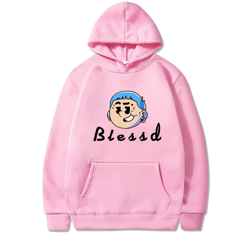 Trend Cartoon Blessd X Feid Ferxxoo Graphic Hoodies Men Women Funny Casual pullovers Unisex Fleece Long sleeve streetwear Coat