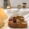 Thick-soled Inner Heightening Bag Head Half Slippers Women Wear New Summer Hollow Sandals One Pedal Sandals