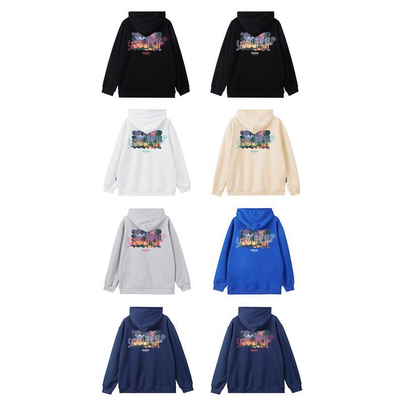 Wassup Heods Heavyweight Sweatshirt for Men, Spring and Autumn Style, Hooded Trendy Brand Oversize Men's Jacket, American Style Top