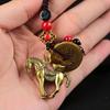 2026 Year Of Chinese Zodiac Horse Lucky Pendant Keychain Copper Feng Shui Wealth Key Ring Women Men Bag Charm Jewelry Gift