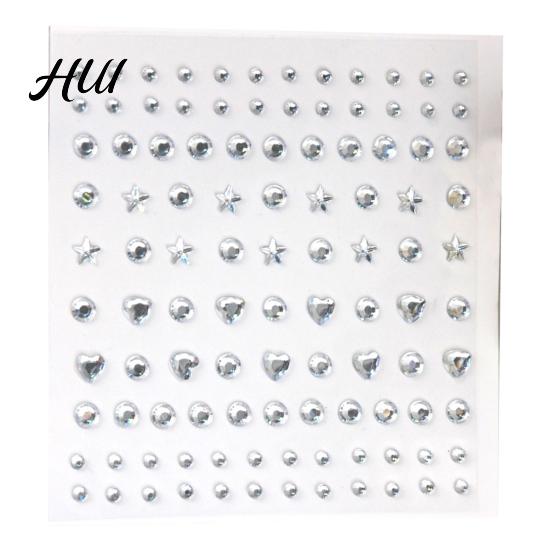 Colorful Adhesive Stickers Rhinestone for DIY Crafts Star Moon Gem Shiny Scrapbooking & Journaling Self-Adhesive Sparkling Gems Card Making Exquisite