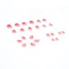 Artificial Nails Wearable Patch Frosted Love White Peach Blush Smudged Fake Nails