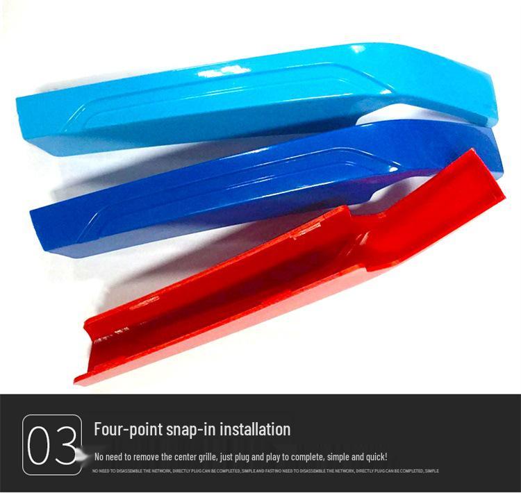 Tricolor Decorative Strips for BMW Kidney Grille: Fits 19-22 New 3 Series & G20 Series