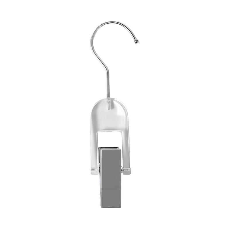 

Clear Multifunctional Clothes Hanger Clip Durable Acrylic Materials Damage Release Design For Scarves Hats Socks Home Storage Solution