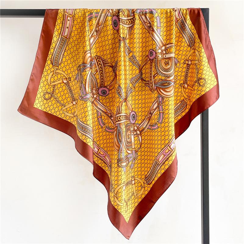 

90 * 90 см новый шелковый шарф женский весенне-летний декоративный шарф солнцезащитный дорожный платок осенне-зимний шарф тонкий выпуск 90*90cm