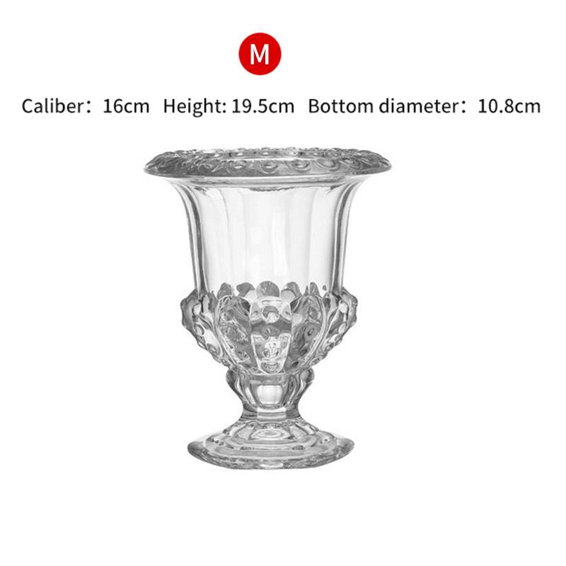 Clear Glass Flower Vase Stem Plant Jar Table Floral Display Decor Clear Glass Vase / Decorative Glass Vase / Elegant Glass Vase