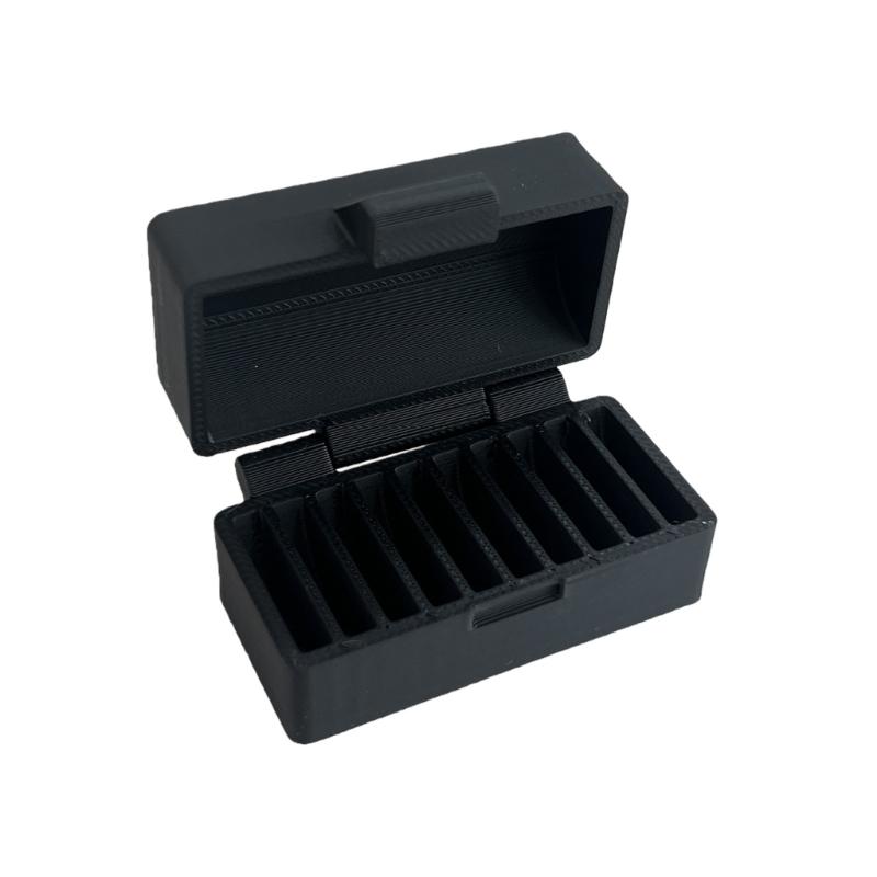 

Battery Storage Case For 10 CR2032 Button Cells Box Individual Drawer Slots Clear Cover To Prevent Loss During Travel чорний