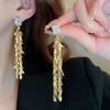 Niche Design Long Fringed Wheat Stud Earrings Femininity Earrings S Silver Needle New Foreign Style Earrings