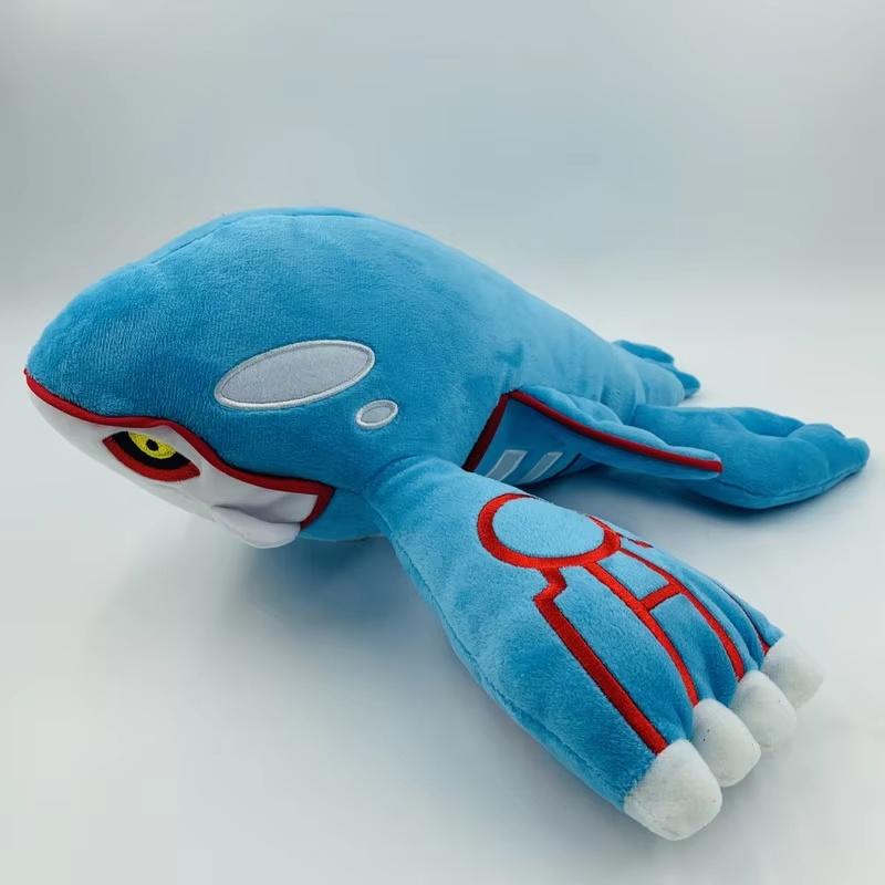 37Cm Kyogre Plush Toy Blue Legendary Water Beast Stuffed Animal Collectible Doll Soft Pillow Cushion Companion Doll Gift