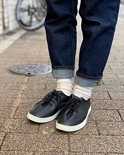 Mobus Women's Genuine Leather Casual Walking Shoes, IRIS (All Black Smooth, Japanese Shoe Size, Adult, 23.0 Cm)