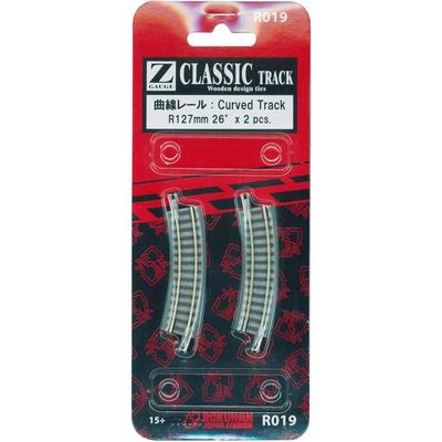 Rokuhan Z Gauge R019 Classic Track Curved Rail R127-26   2-Pack for Model Trains