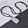 Natural Hotan Jade Wushi Brand Pendant Women's Necklace Birthday Gift for Girlfriend and Wife with Certificate