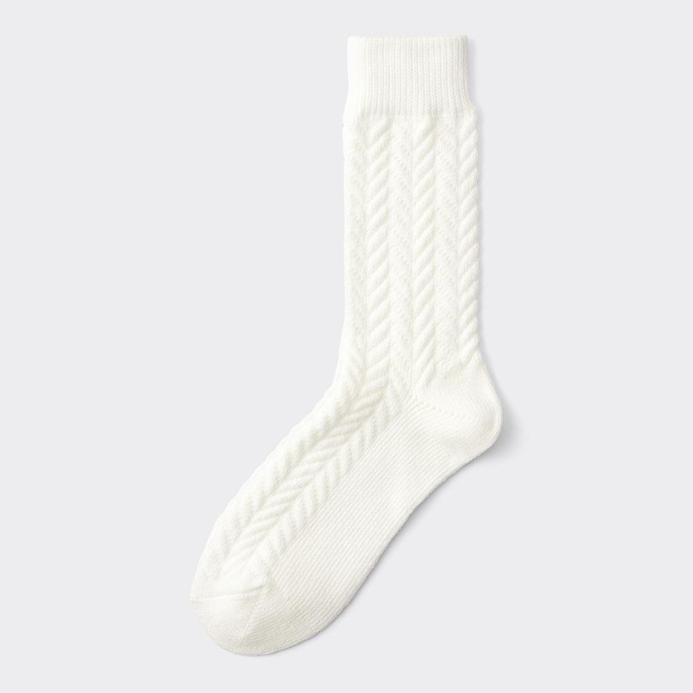 

Носки с подогревом Gu By Uniqlo Style Cable 01 OFF WHITE/2527cm