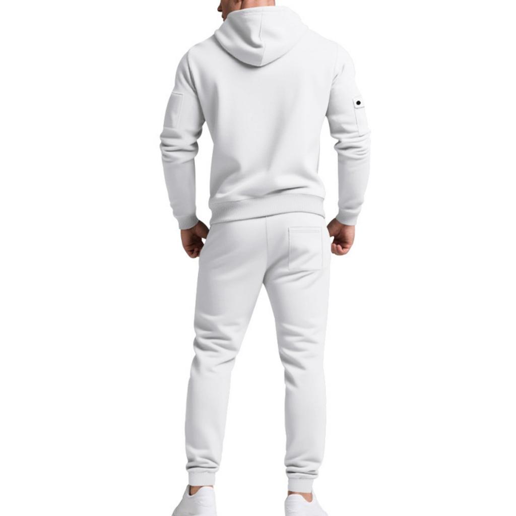 Men's Cargo Hoodie Set | Loose Fit, Fleece Premium Cotton Blend, Warm | Versatile For Work, Daily & Casual