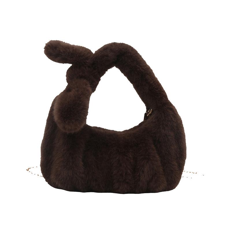 Fashion Plush Handbag Design Foreign Style Shoulder Messenger Bag Dumpling Bag