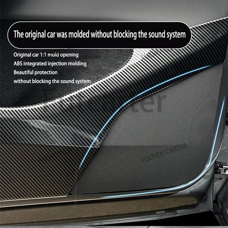 For Tesla ModelY Juniper2025 Car Door Anti-Kick Pad ABS Anti Kick guard plate Side Door Protector Cover Car Interior Accessories