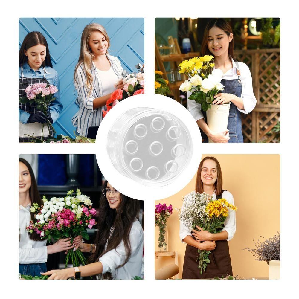 Plastic Floral Art Stem Holder Polished Transparent Vase Container Clear Spiral Flower Holder  Desk