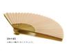 folding made with woven in a beautiful made in Japan in Handcrafted by with a traditional Japanese Features a Kyoto-style fan, paper, ibis-pink color.