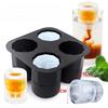 4 Holes Silicone Ice Cube Mold Cylindrical Water Cup Shape Ice Tray for Whiskey Cola Beer Bar Cocktail Cold Drinking Tool