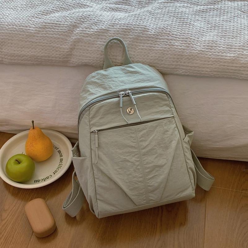High Quality New Nylon Women Backpack Female Travel Bag Backpacks Schoolbag for Teenage Girls Solid Color Bookbag