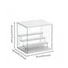 Dust-Resistant Collectible Display Case with White Top and Base spaceSaving