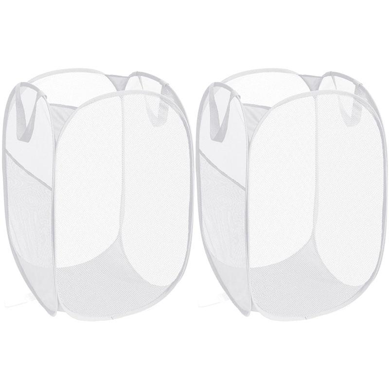 Zusammenklappbarer Sortierkorb für schmutzige Wäsche, Waschrahmen, Badezimmertuch, Netz-Aufbewahrungstasche, Rahmen, Eimer, Wäsche-Organizer, Aufbewahrungstasche