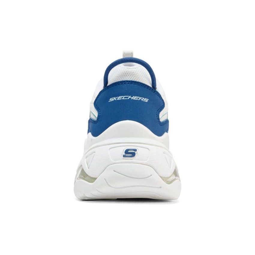 Skechers DLites Thick Sole Panda Low Top Casual Shoes Women Sneakers White Blue Pink 896254-WBLP