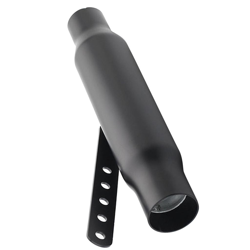 Motorcycle Exhaust Pipe Stainless Steel Noise Reduction Muffler Silencer Pipe Universal for Motorbike Type A Black