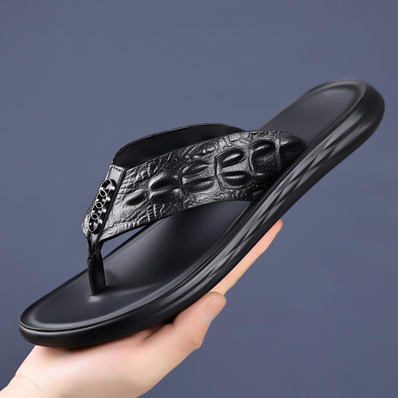 Flip Flops Summer New Men's Shoes Trendy Brand Indoor Outdoor Open-toe Sandals Light Casual Slippers Men