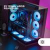 Gaming Case - Mars Gaming - Mc-3gf - Triple Tempered Glass - 2 X 120mm Argb Fans - Vertical Gpu Mount