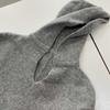 Leisurely Solid Color V-Neck Hooded Oversized Sweater with Kangaroo Pocket