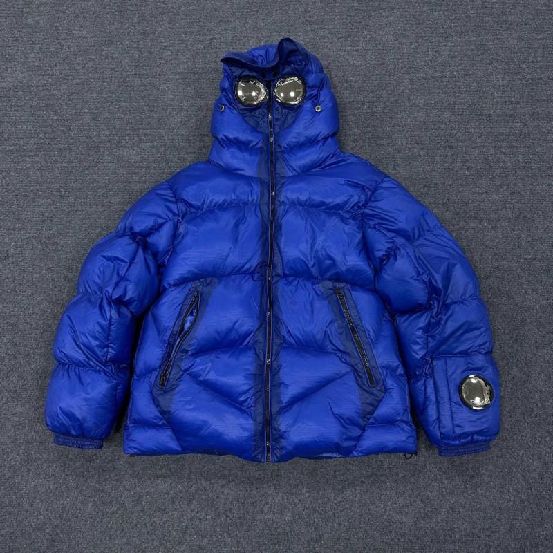 Mens Oversized Hooded Puffer Jacket Streetwear Cotton Parka Loose Fit Winter Coat In Black Gray Green Blue