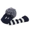 Craftsman Golf Utility Single Number Knit Hybrid Club Cover, #H (2, 3, 4, 5, 6, UT) Pom-Pom Headcover, Navy/White