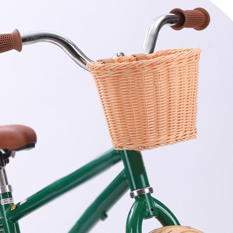 Cesto posteriore in plastica impermeabile per bicicletta con maniglia anteriore per bambini, per biciclette da ragazzo e ragazza