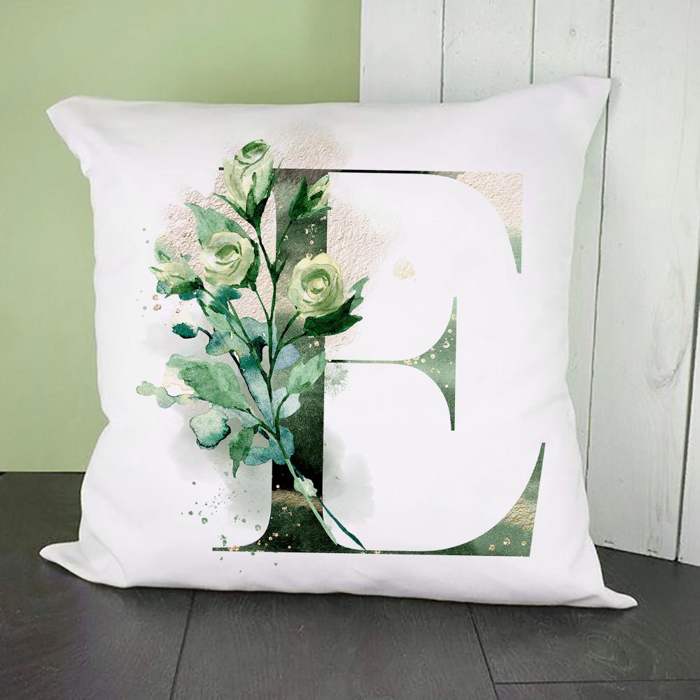 Green Alphabet A B C Printing Pillow Cases Fashion English Letter Home Sofa Living Room Car Decorative Pillowcase Cushion Cover