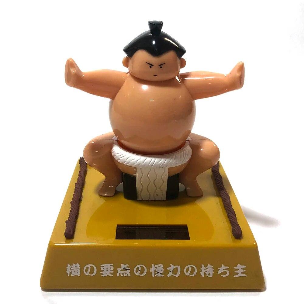 

VENSECO автомобиль с солнечной энергией, игрушка-пупс, японский борец сумо, украшение для автомобиля, качающиеся милые аксессуары для украшения автомобиля белый