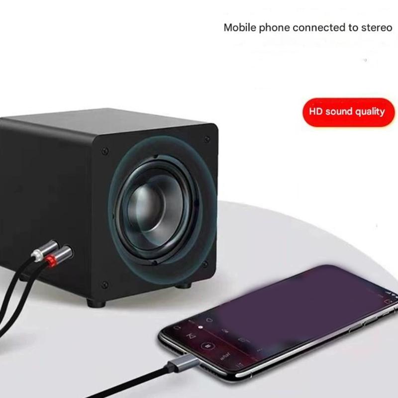 Type C To 2RCA Auditory Cable Clear Sound Wide Compatibility for Smartphones Tablets Laptops Connecting To Auditory