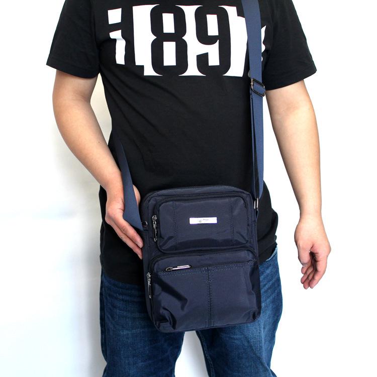 2025 Korean Style Men's Waterproof Oxford Canvas Crossbody Bag - Casual Travel Shoulder Backpack