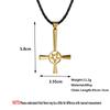 Kinitial Retro Inverted Pentagram Cross Necklaces Upside Down Lucifer Satan Satanic Symbol Pendant Necklace for Man Punk Jewelry