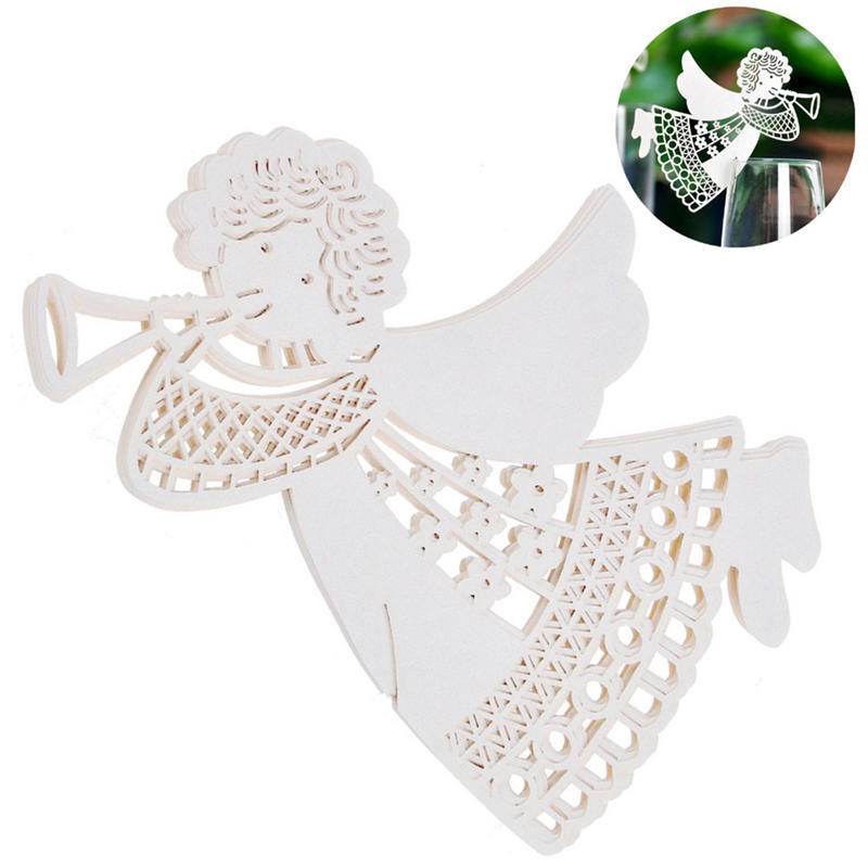 Hot Flying Angel Name Place Card For Wedding Party Table Wine Glass Decoration