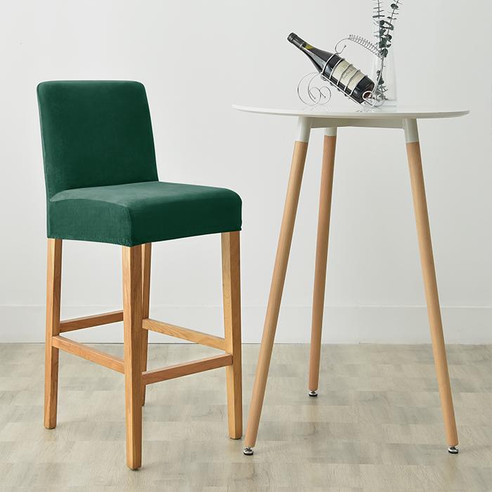 Cover For A Bar Stool, Velvet, Bottle Green